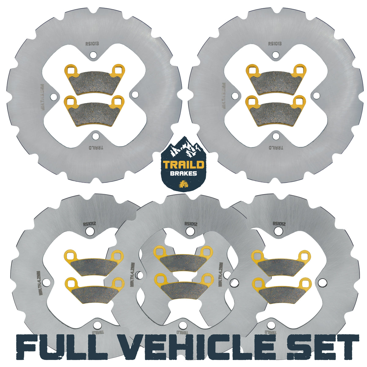 Polaris Sportsman 6x6 570 2017-2026 Ridge Rider Rotor and Pad Kit - Ceramic Pad & Rotor Set - Pad & Rotor Kit