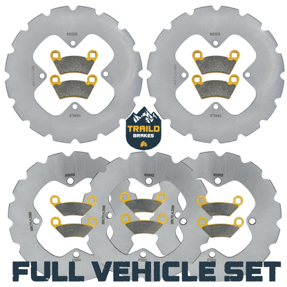 Polaris Sportsman 6x6 570 2017-2026 Ridge Rider Rotor and Pad Kit - Ceramic Pad & Rotor Set - Pad & Rotor Kit
