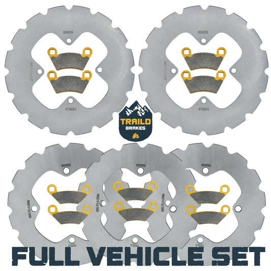 Polaris Sportsman 6x6 570 2017-2026 Ridge Rider Rotor and Pad Kit - Ceramic Pad & Rotor Set - Pad & Rotor Kit