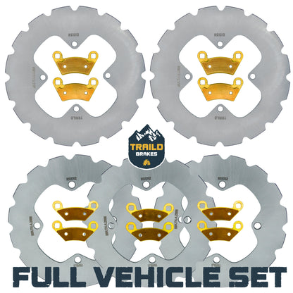 Polaris Sportsman 6x6 570 2017-2026 Ridge Rider Rotor and Pad Kit - Brass Pad & Rotor Set - Pad & Rotor Kit