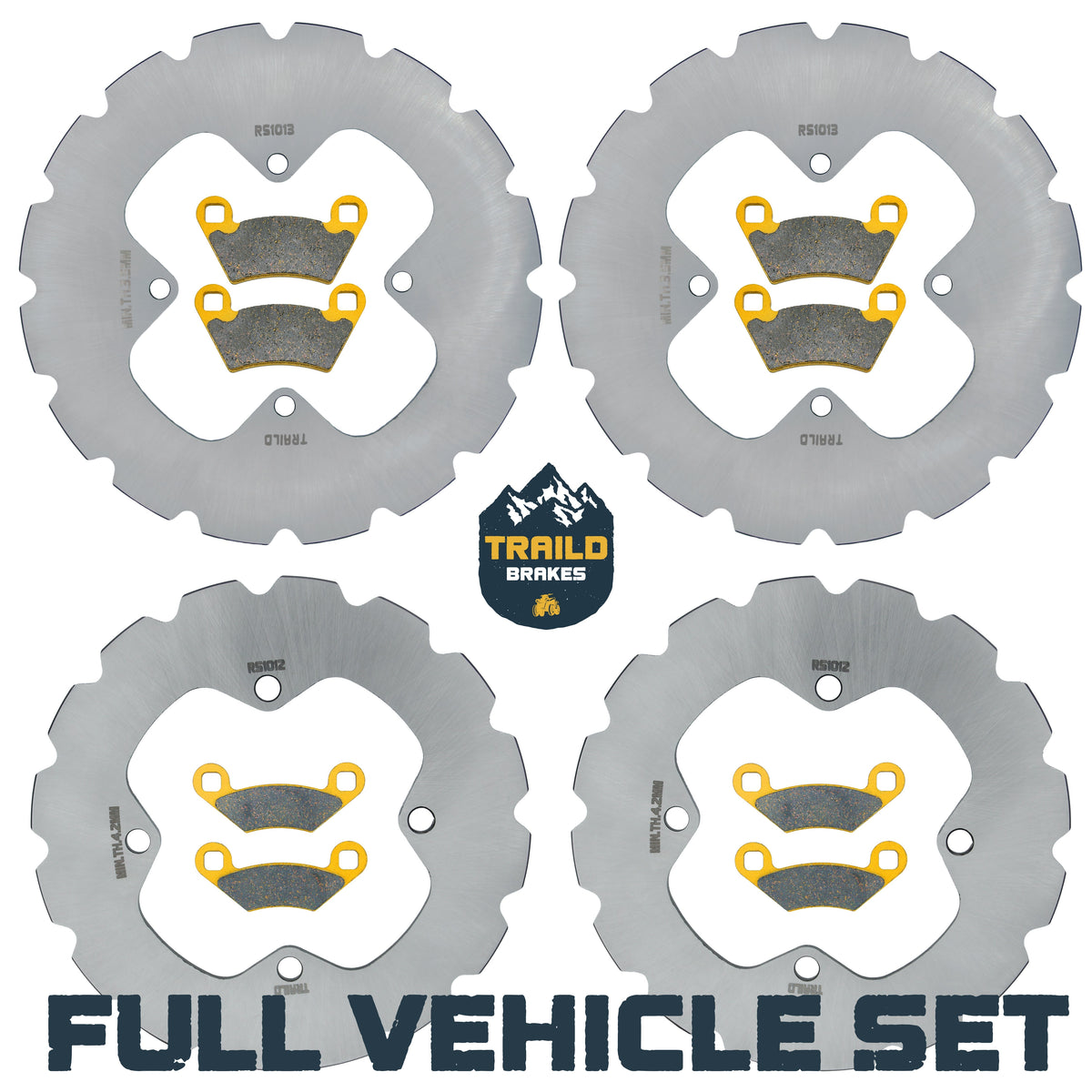 Polaris Sportsman ACE 500/570 2017-2019 Ridge Rider Rotor and Pad Kit - Ceramic Pad & Rotor Set - Pad & Rotor Kit