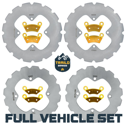 Polaris Sportsman ACE 500/570 2017-2019 Ridge Rider Rotor and Pad Kit - Brass Pad & Rotor Set - Pad & Rotor Kit