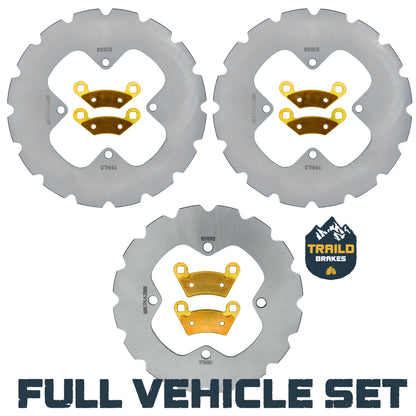 Polaris Sportsman Touring 500 2010-2013 Ridge Rider Rotor and Pad Kit - Brass Pad & Rotor Set - Pad & Rotor Kit