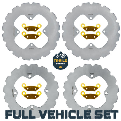 Polaris Sportsman Touring/X2 500/800 2006-2009 Ridge Rider Rotor and Pad Kit - Brass Pad & Rotor Set - Pad & Rotor Kit