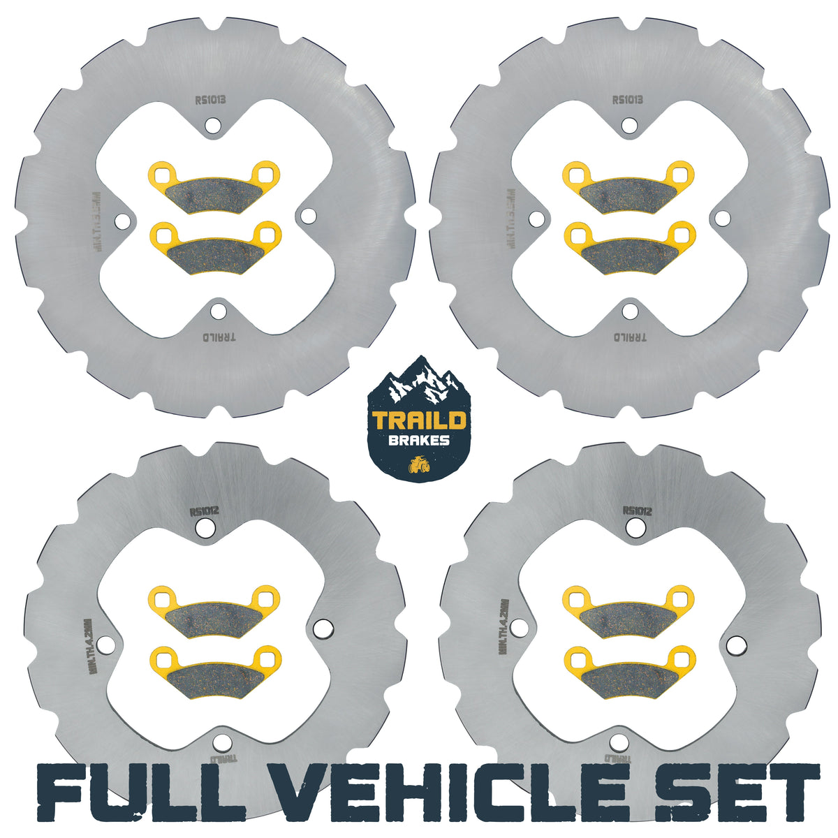 Polaris Sportsman Touring/X2 500/800 2006-2009 Ridge Rider Rotor and Pad Kit - Ceramic Pad & Rotor Set - Pad & Rotor Kit