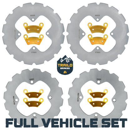 Polaris Sportsman X2 570 2015-2021 Ridge Rider Rotor and Pad Kit - Brass Pad & Rotor Set - Pad & Rotor Kit