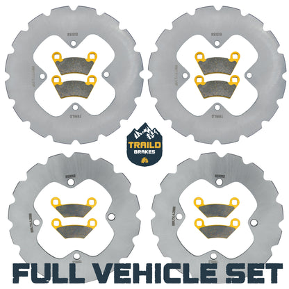 Polaris Sportsman X2 570 2015-2021 Ridge Rider Rotor and Pad Kit - Ceramic Pad & Rotor Set - Pad & Rotor Kit