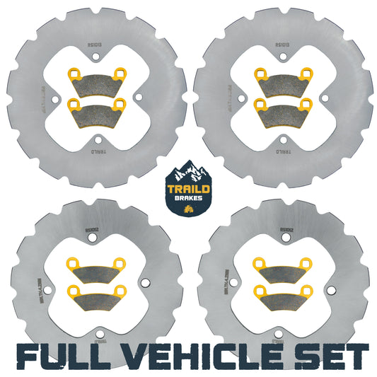 Polaris Sportsman X2 570 2015-2021 Ridge Rider Rotor and Pad Kit - Ceramic Pad & Rotor Set - Pad & Rotor Kit