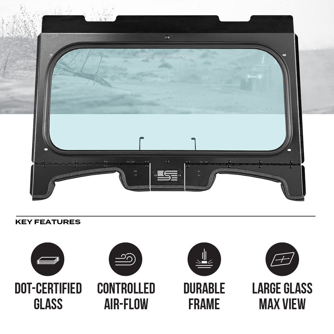 Polaris Trail 900 Front Windshield - Glass Front Windshield