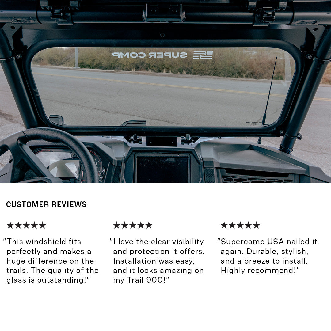 Polaris Trail 900 Front Windshield - Glass Front Windshield