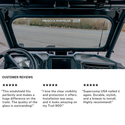 Polaris Trail 900 Front Windshield - Glass Front Windshield