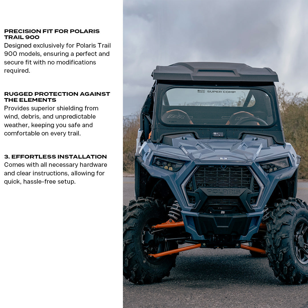 Polaris Trail 900 Front Windshield - Glass Front Windshield