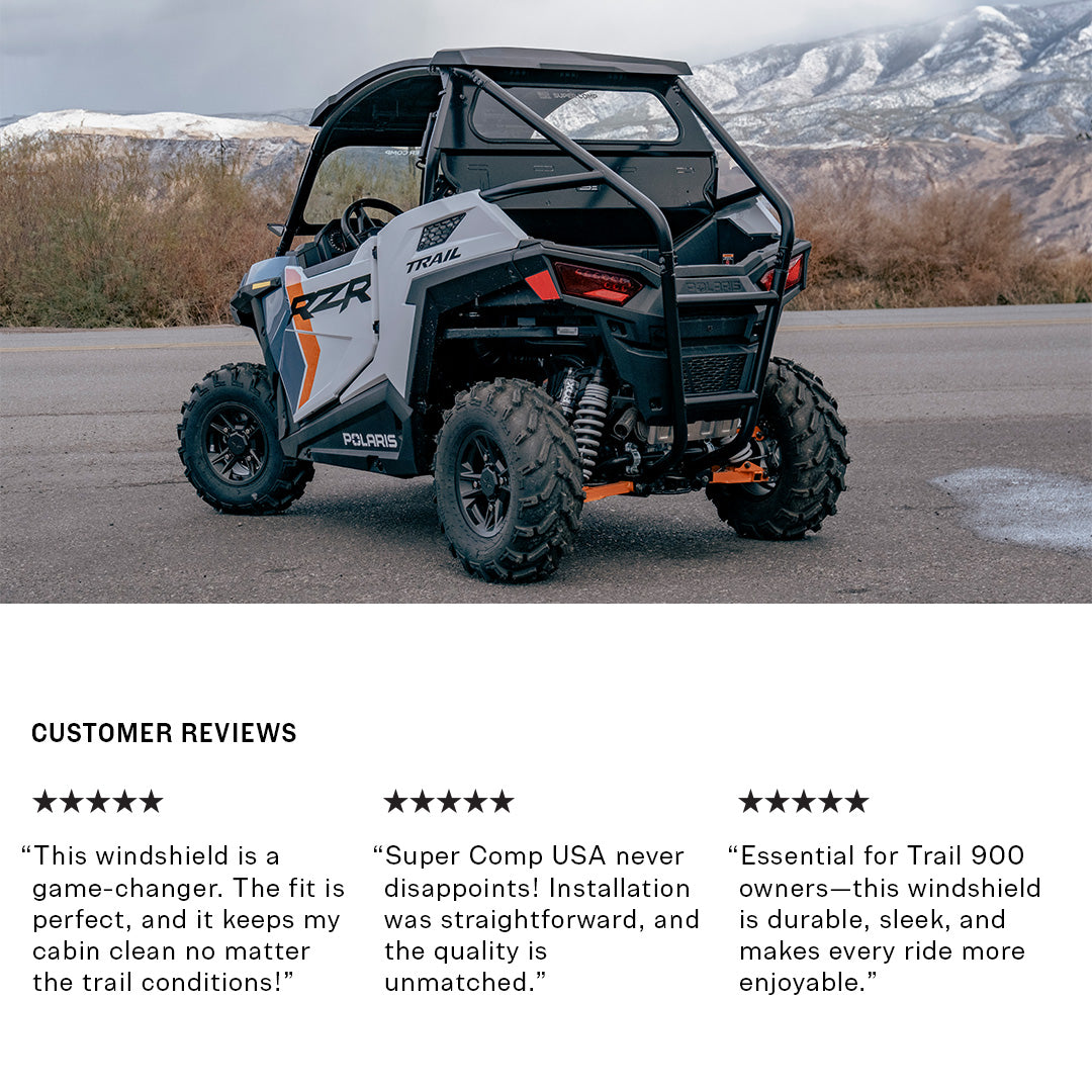 Polaris Trail 900 Rear Tinted Windshield - Rear Windshield