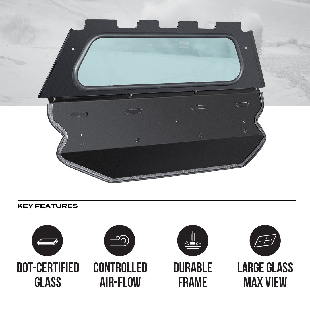 Polaris Trail 900 Rear Tinted Windshield - Rear Windshield
