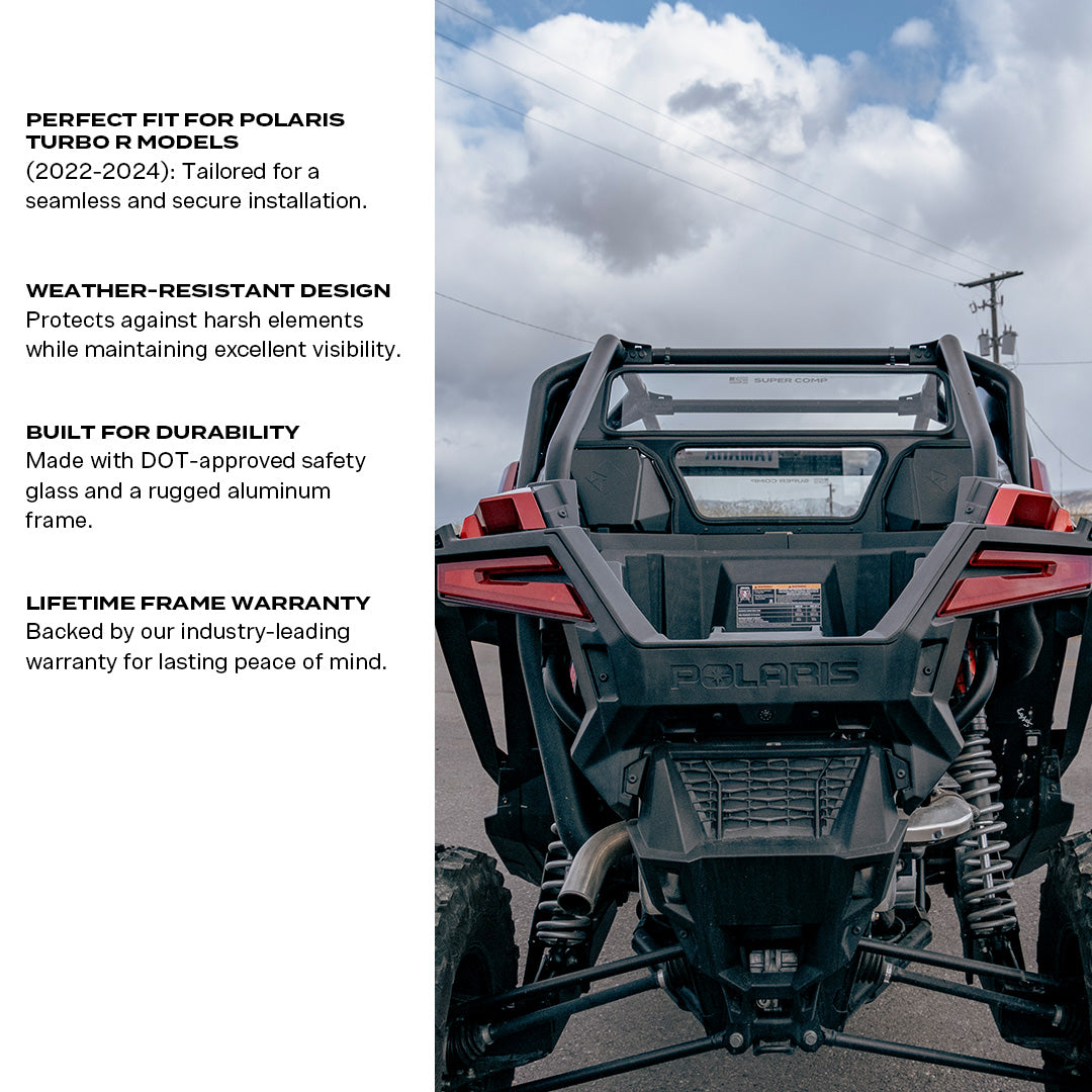 Polaris Turbo R Tinted Rear Windshield - Rear Windshield