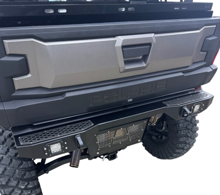 Polaris Xpedition Rear Bumper - No Lights; Hexagon Inserts / Black - Bumper