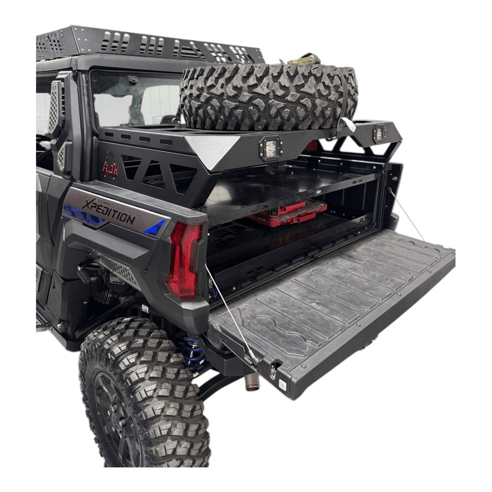 Polaris Xpedition Spare Tire Carrier / Bed Rack - Storage Options