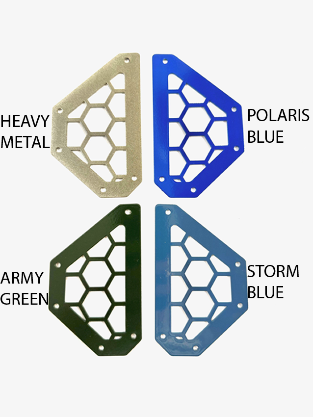 Polaris Xpedition Vented Lower Doors Inserts - Front / Storm Blue / Yes - Doors