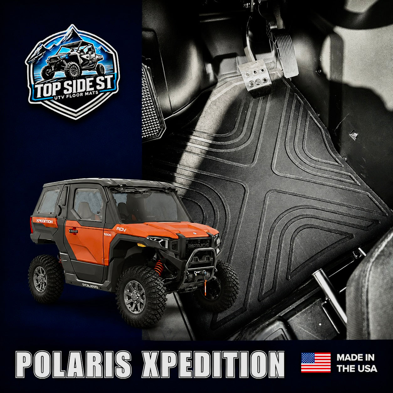 Polaris XPEDITION XP / XP5 / ADV HD 9mm Rubber Mats (2023 - Current) - Floor Mat