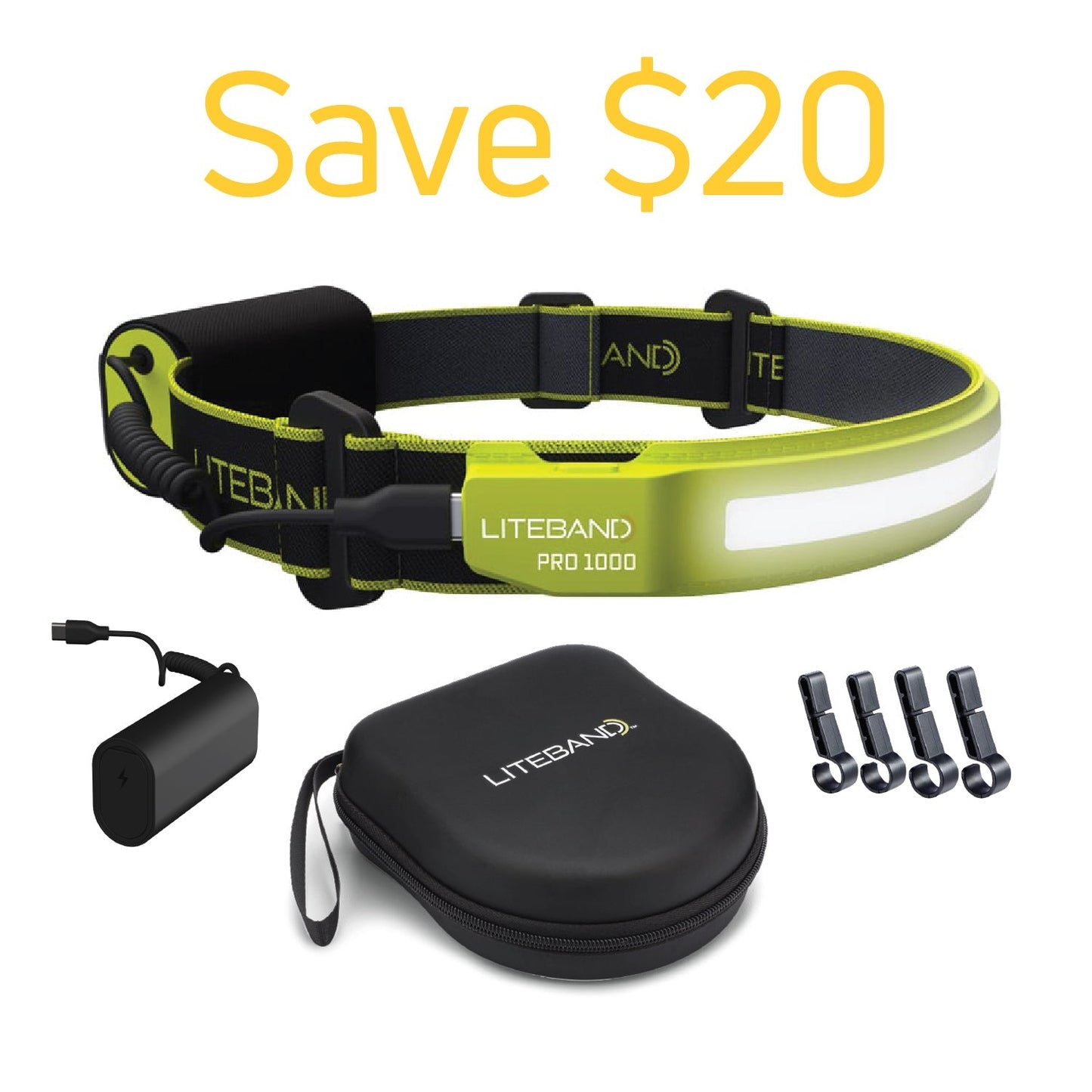PRO 1000 Lumen Bundle - Hi-Vis Yellow - Personal Lighting
