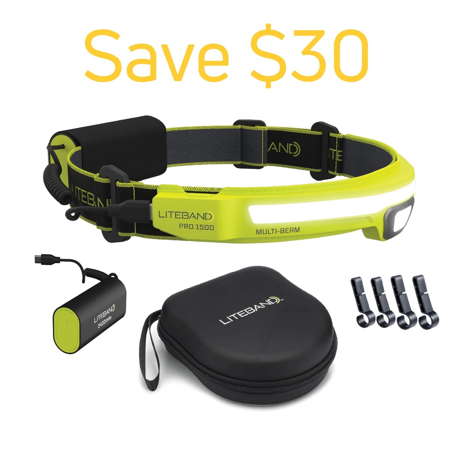 PRO 1500 Lumen Bundle - Hi-Vis Yellow - Personal Lighting