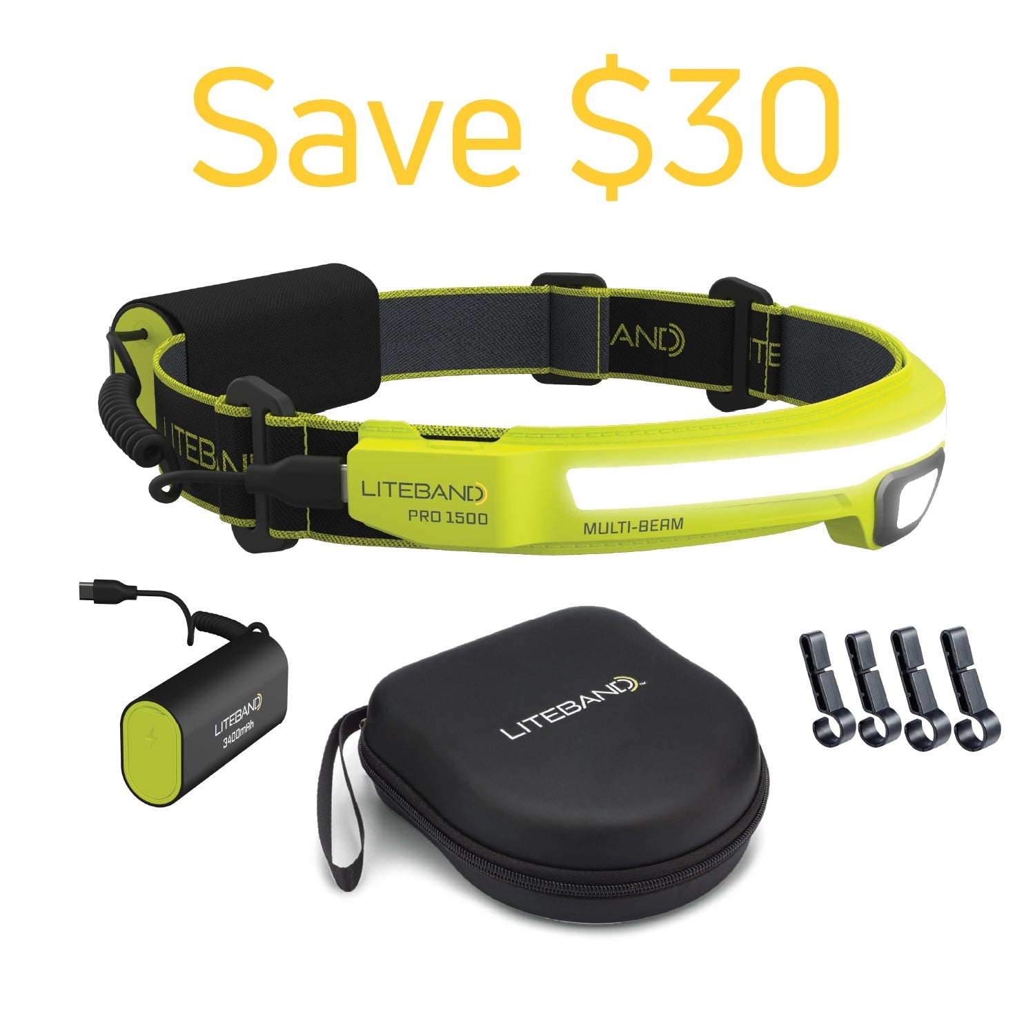 PRO 1500 Lumen Bundle - Hi-Vis Yellow - Personal Lighting
