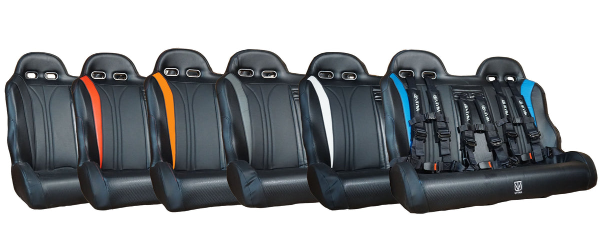 Rear Bench Seat W Harnesses for RZR 4 1000/900 (2014-2023) - Bench Seat