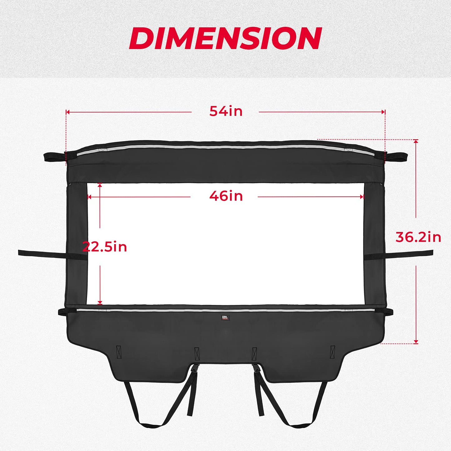Rear Soft Rear Windshield for Kawasaki TERYX 4 800
