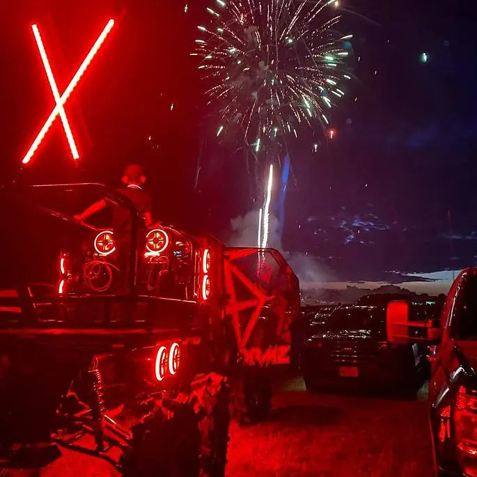 RGB + W Whips (Compatible With Rock Lights) - LED Whip