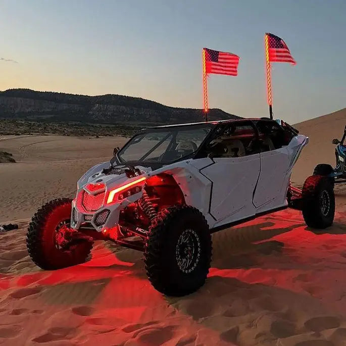 RGB + W Whips (Compatible With Rock Lights) - LED Whip