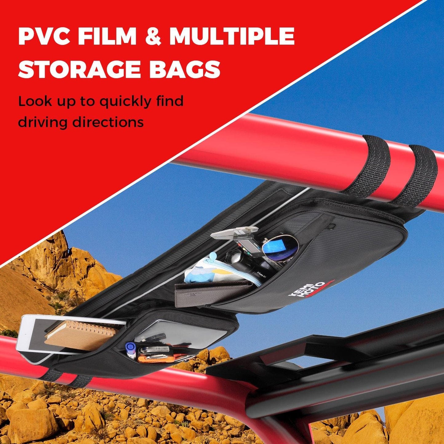 Roof Overhead Storage Bag Fit Polaris RZR XP 1000 / S 1000