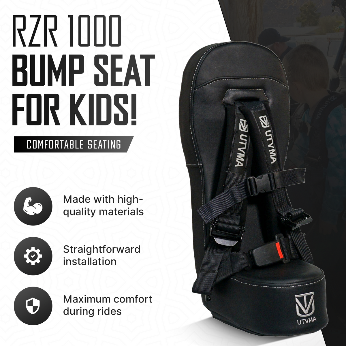 RZR 1000/900 Bump Seat (XP Turbo Turbo S Dynamix Trail High Lifter) 2014-2023 - Bump Seat