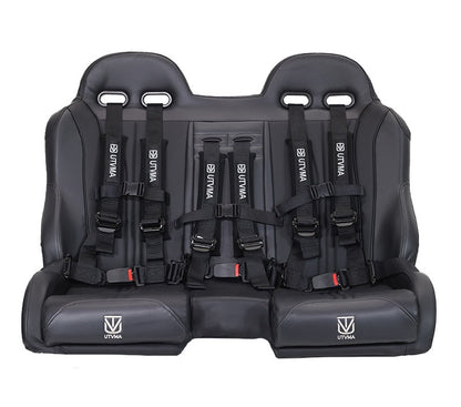RZR 1000 Elite Series Bench Seat Front or Rear Bench Seat W Harnesses (over the console) (2014-2023) - All Black / Auto