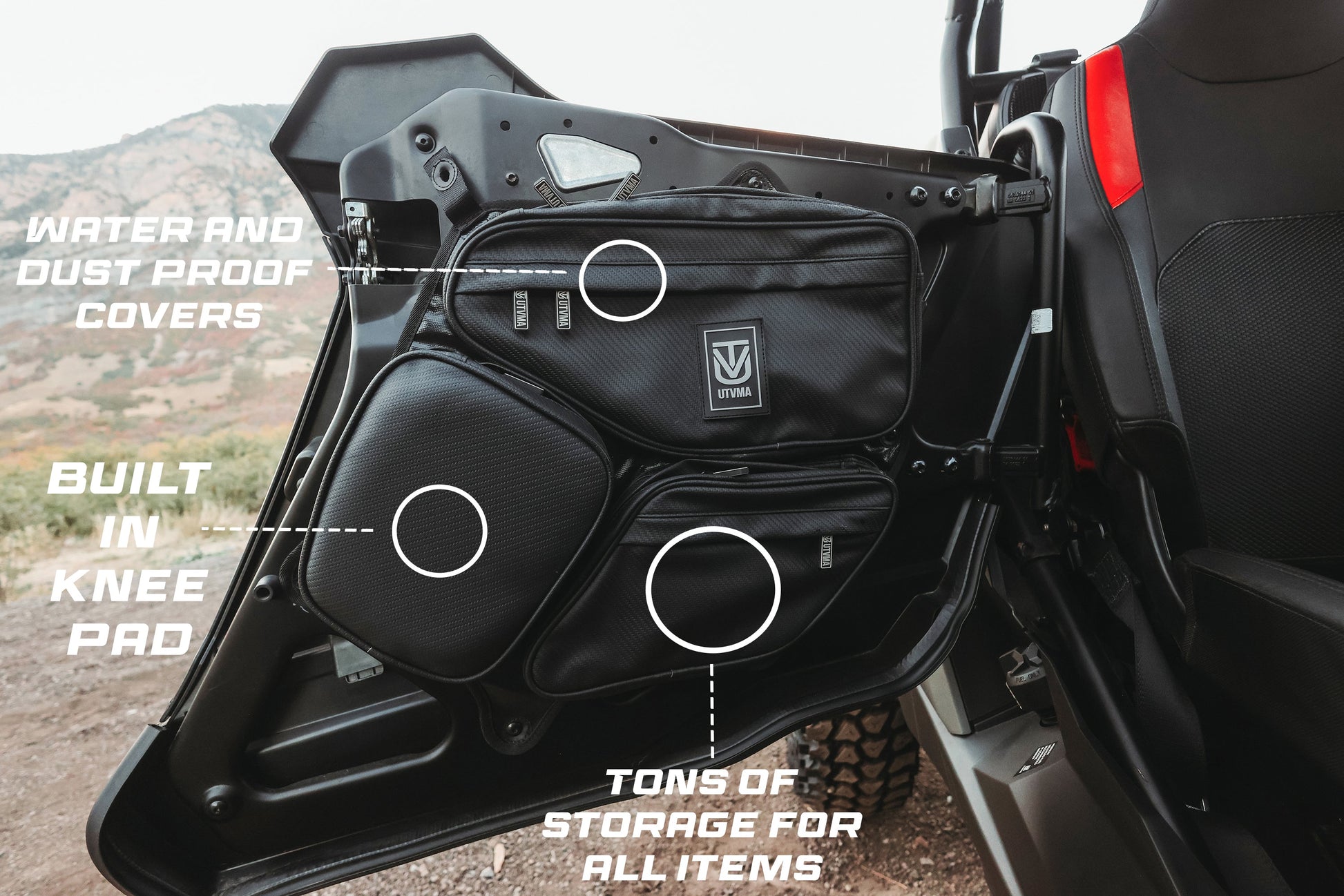 RZR 1000 XP/ XP S Rear Door Bag Set (2024+) - Door Bags