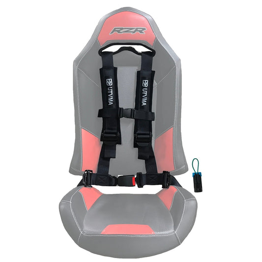 RZR 4-Point Harness Seat Pass Through Kit (2 Seats) with Override Clip - Bump Seat