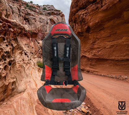 RZR 4-Point Harness Seat Pass Through Kit (2 Seats) with Override Clip - Bump Seat