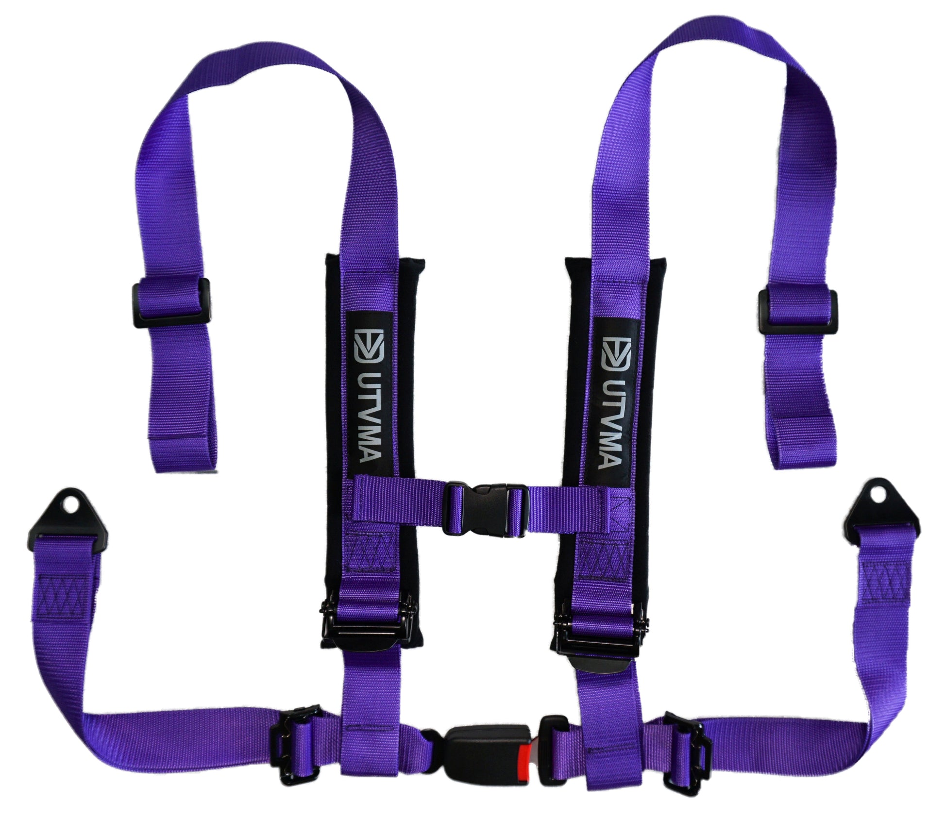 RZR 4-Point Harness Seat Pass Through Kit (2 Seats) with Override Clip - Purple - Bump Seat