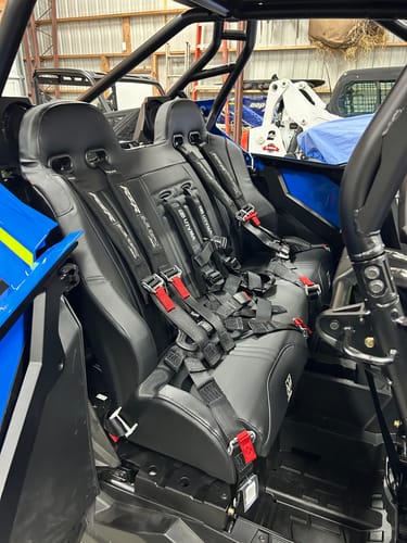 RZR 4 PRO (Turbo R Pro R Pro) Rear Bench Seat W Harnesses (2020-2024) - Bench Seat