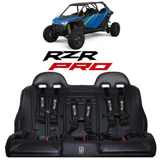 RZR 4 PRO (Turbo R Pro R Pro) Rear Bench Seat W Harnesses (2020-2024) - Bench Seat