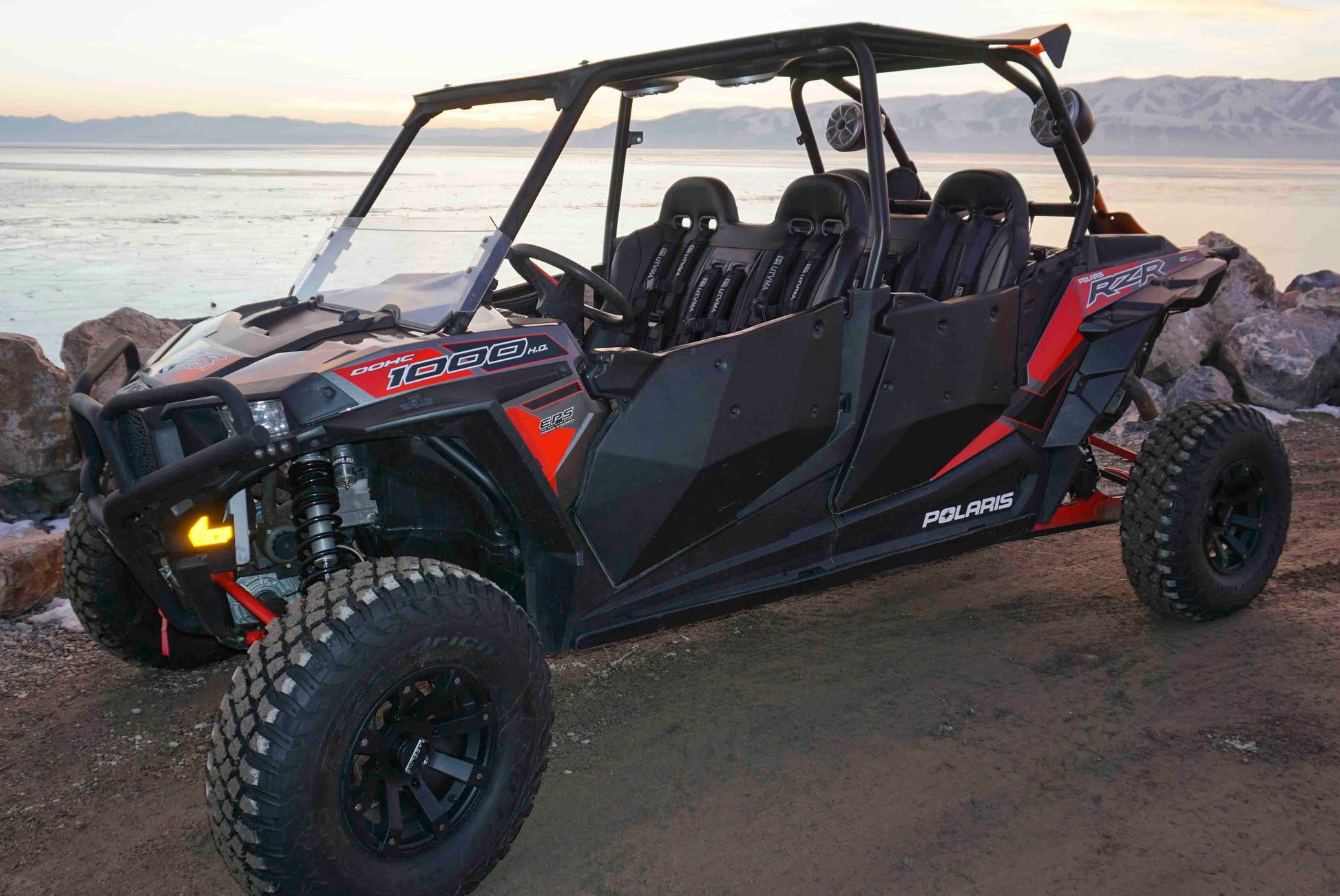 RZR 900/1000 Trail Front Bench Seat with Harnesses (2015+) - Bench Seat