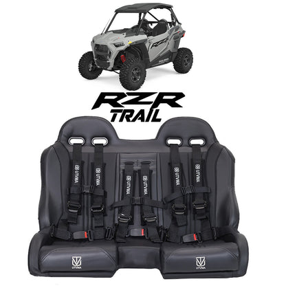 RZR 900/1000 Trail Front Bench Seat with Harnesses (2015+) - Bench Seat