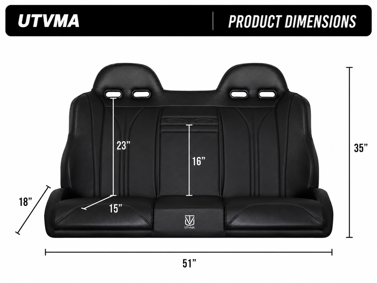 RZR PRO XP/ Pro S/ Pro R Rear Bench Seat W Harnesses (2025+) - Bench Seat