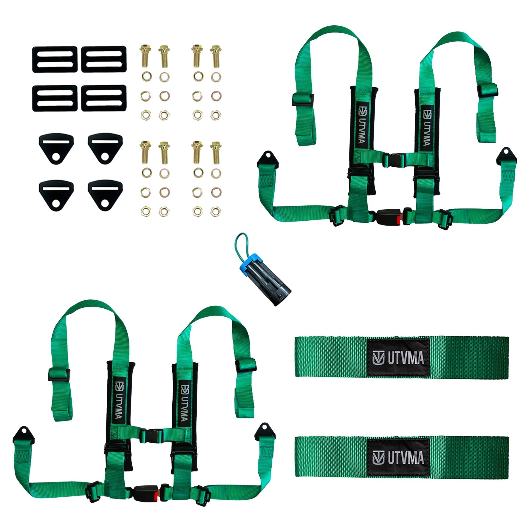 RZR Trail Harness Kit (2015+) - 2 Seats / Green - Harness