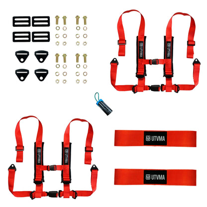 RZR Trail Harness Kit (2015+) - 2 Seats / Red - Harness