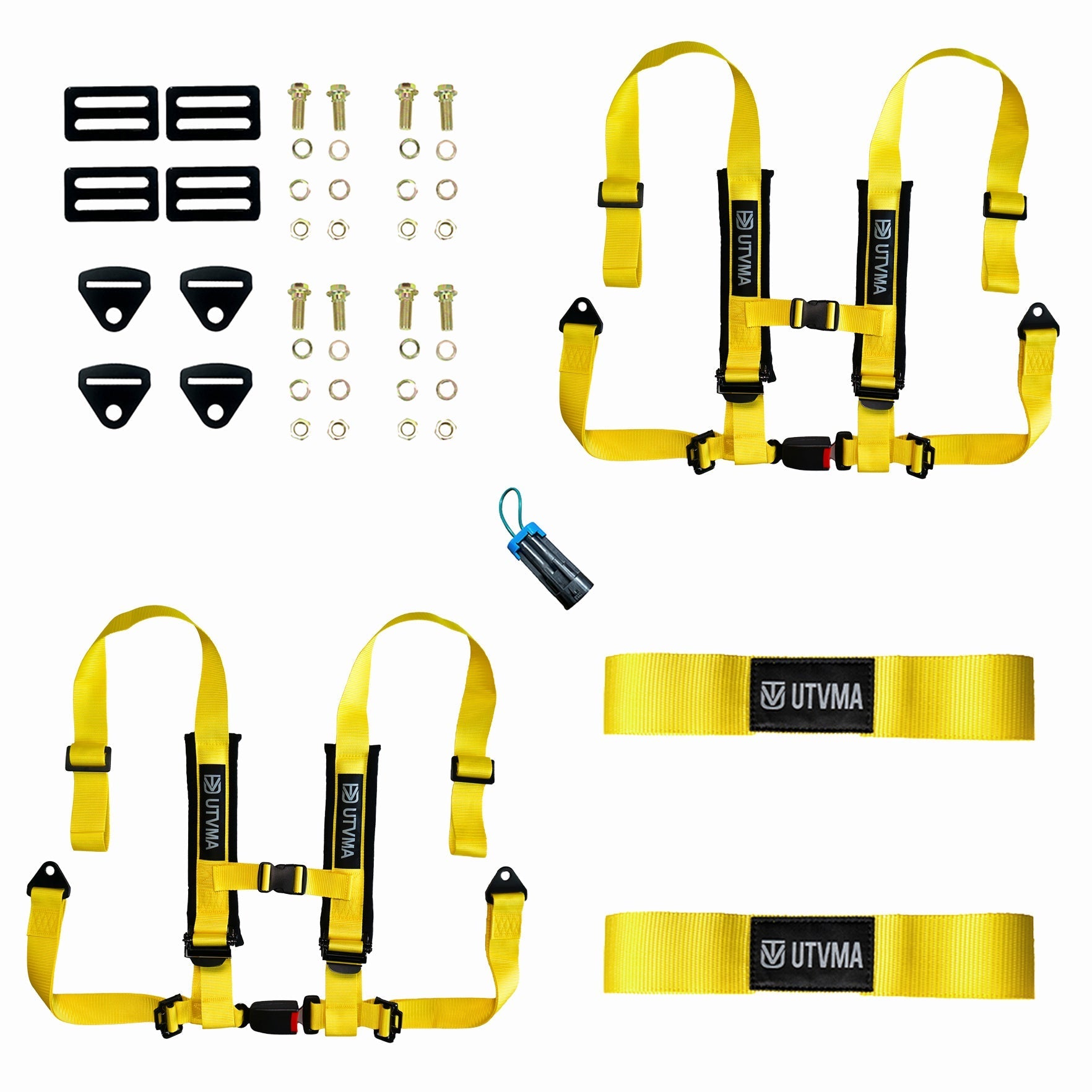 RZR Trail Harness Kit (2015+) - 2 Seats / Yellow - Harness