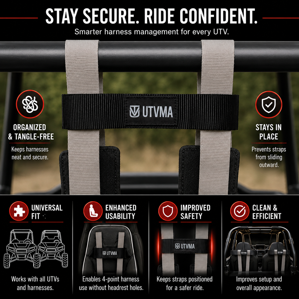 RZR Trail Harness Kit (2015+) - Harness