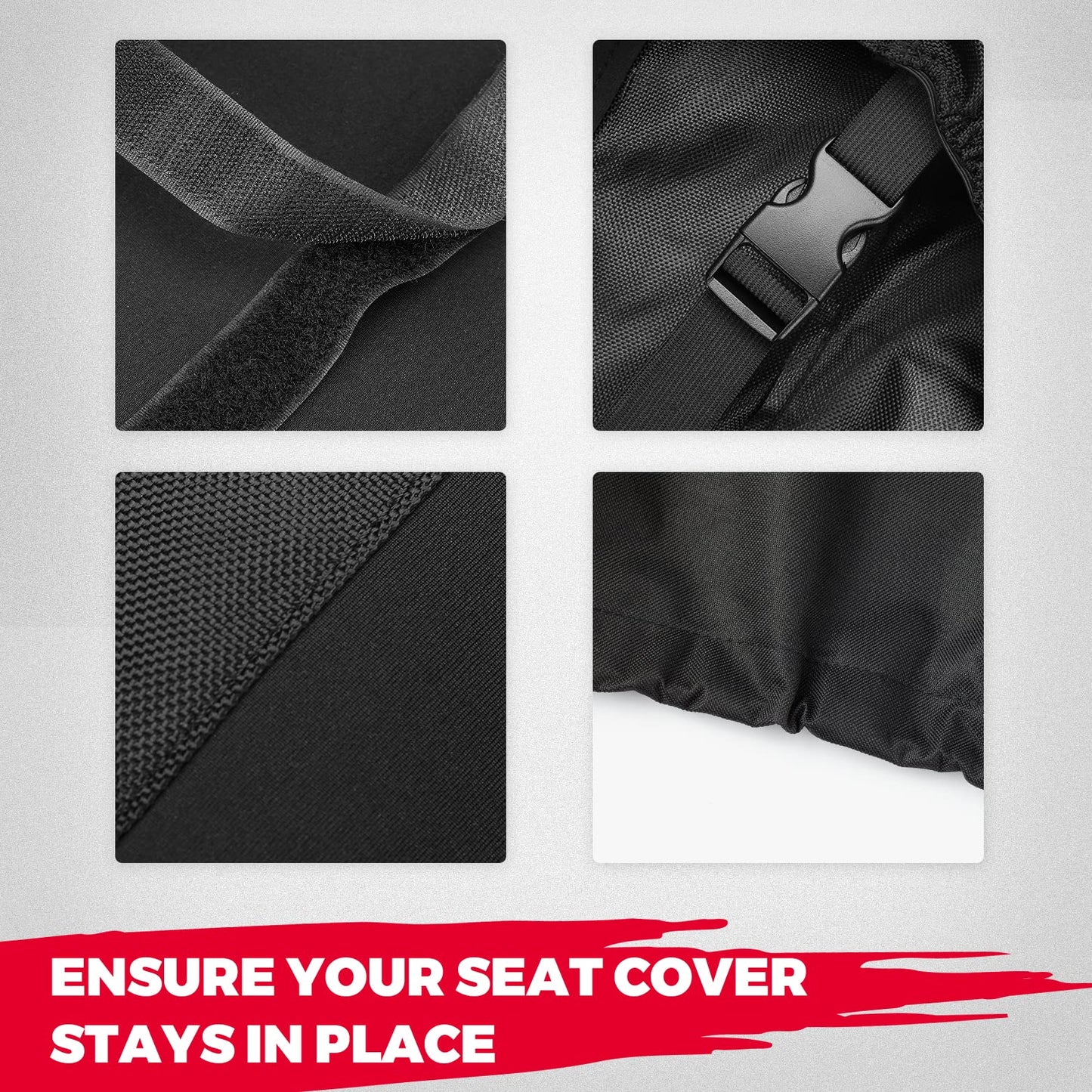 Seat Cover Set with Headrest Cover for Ranger Crew 1000/Crew XP 1000