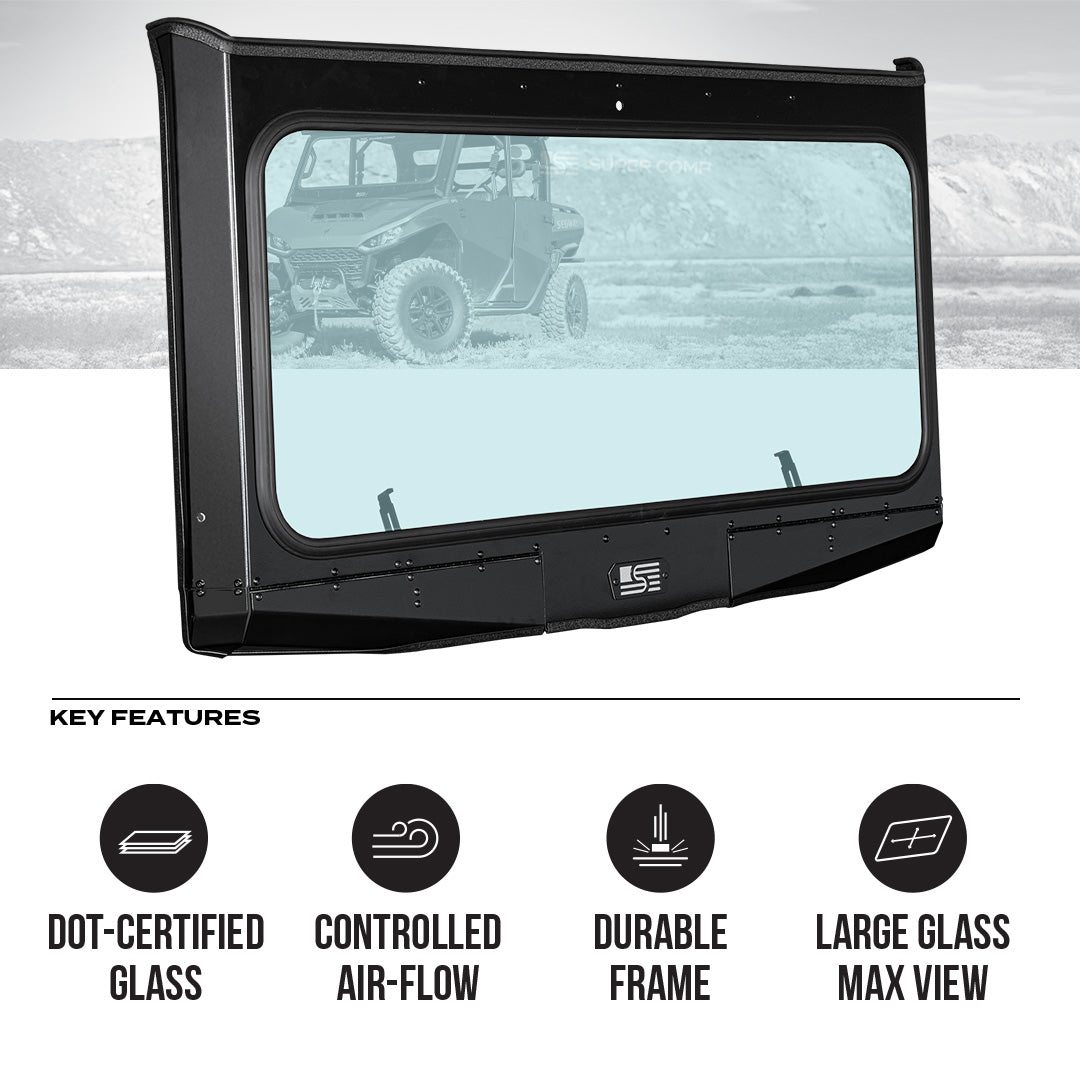Segway UT10 Crew Front Windshield - Glass Front Windshield