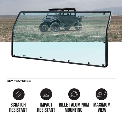 Segway UT10 Crew Polycarbonate Full Rear Windshield - Polycarbonate Rear Windshield