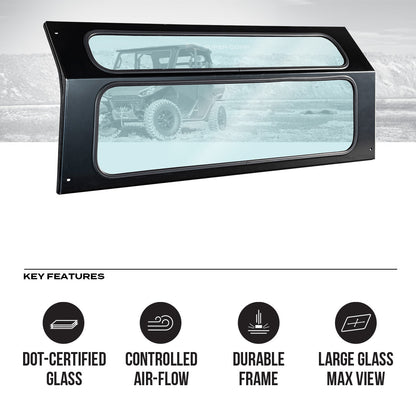 Segway UT10 Crew Rear Windshield - Glass Rear Windshield